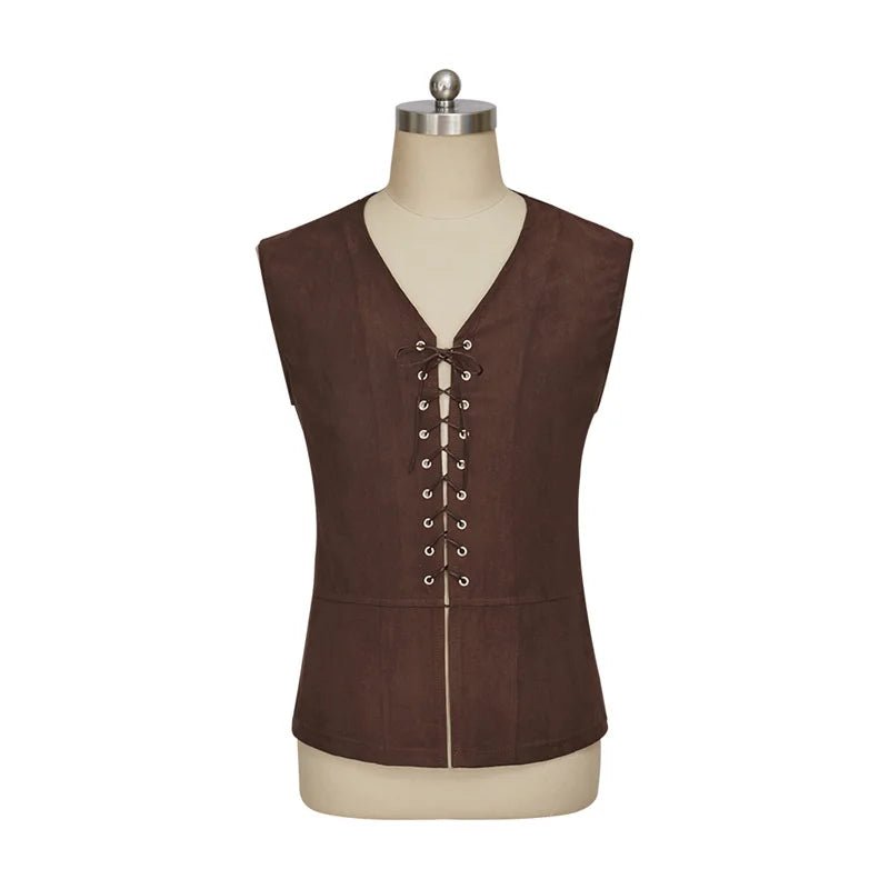 Gilet Viking Médiéval Steampunk - Gilet Renaissance Pirate Gothique pour Hommes | Série Cosplay L'AniMirage