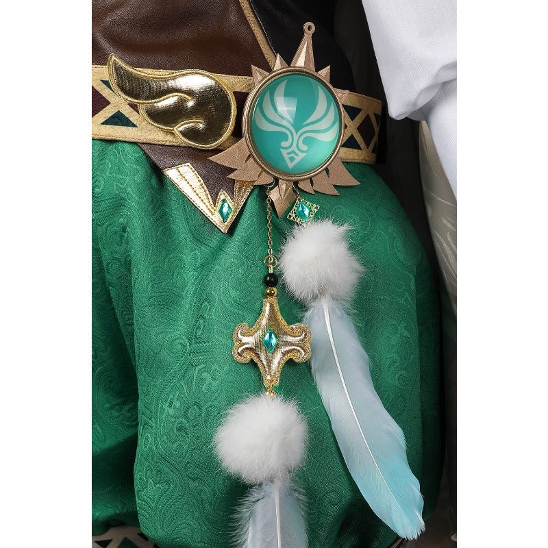 Costume Cosplay Venti Genshin Impact avec Perruque Style Chinois pour Halloween