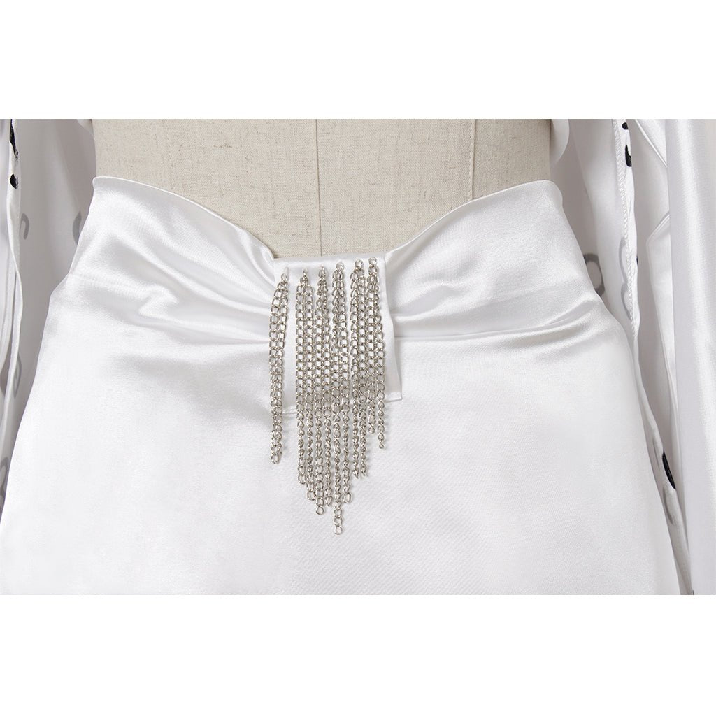 Costume Cosplay Padme Amidala Haut Crop et Jupe Blanche