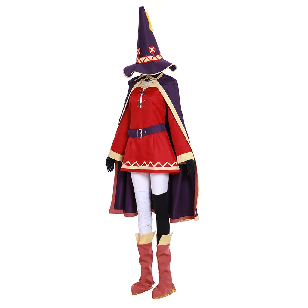 Costume Cosplay KonoSuba Megumin Robe de Sorcière Archimage Rouge pour Halloween