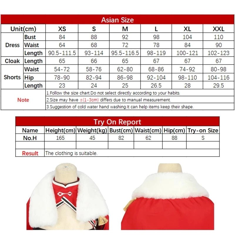 Costume Cosplay Beidou de Genshin Impact pour Femme Noir Rouge Ensemble Complet Robe Cape Coiffe