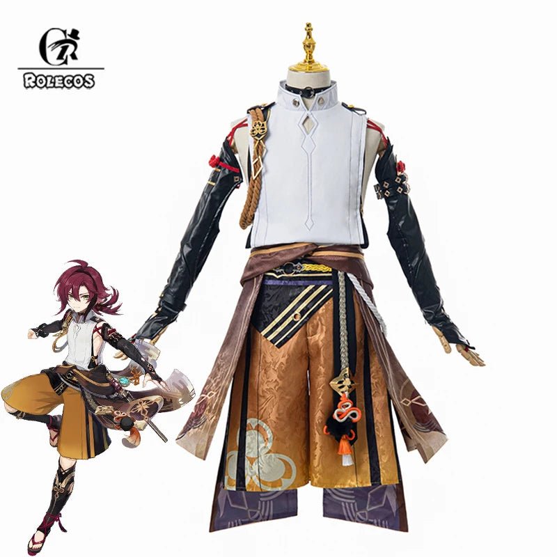 Costume Cosplay Shikanoin Heizou Genshin Impact Brun Homme - Ensemble Complet pour Halloween et Conventions
