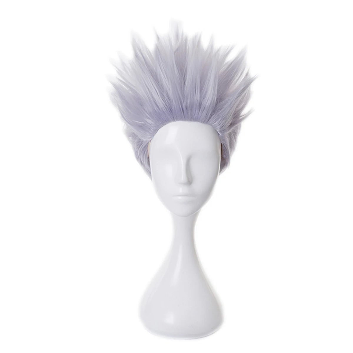 Perruque Cosplay Satoru Gojo Jujutsu Kaisen en Fibre Synthétique Taille Ajustable pour Halloween et Fêtes Anime