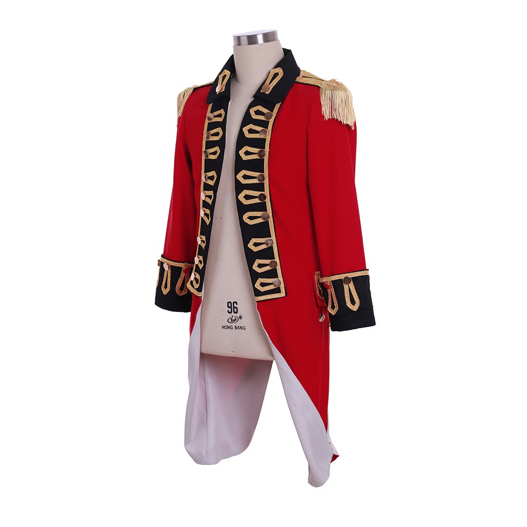 Manteau Prince Victorien Rouge Hamilton – Veste d'Uniforme Militaire Royal