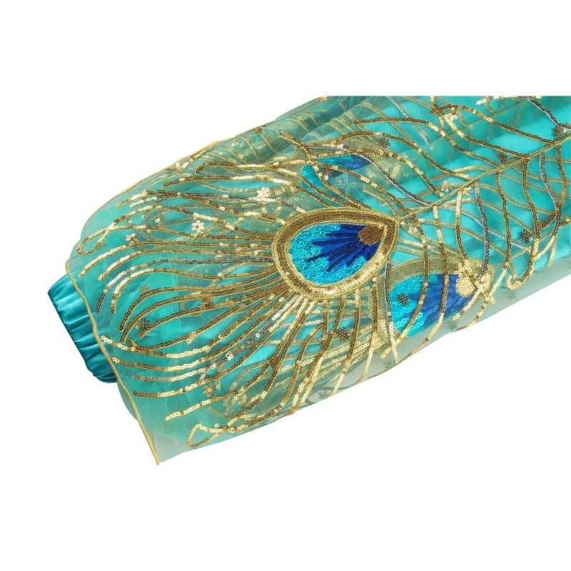 Costume Cosplay Princesse Jasmine - Robe Paon Inspirée d'Aladdin pour Adultes