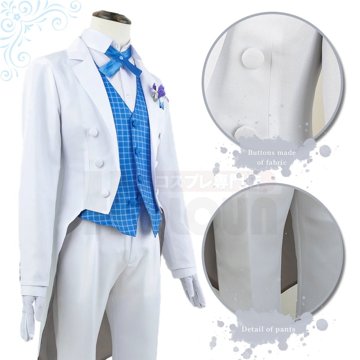 Costume Cosplay Isagi Blue Lock - Tuxedo Queue de Pie pour Exposition et Cadeau
