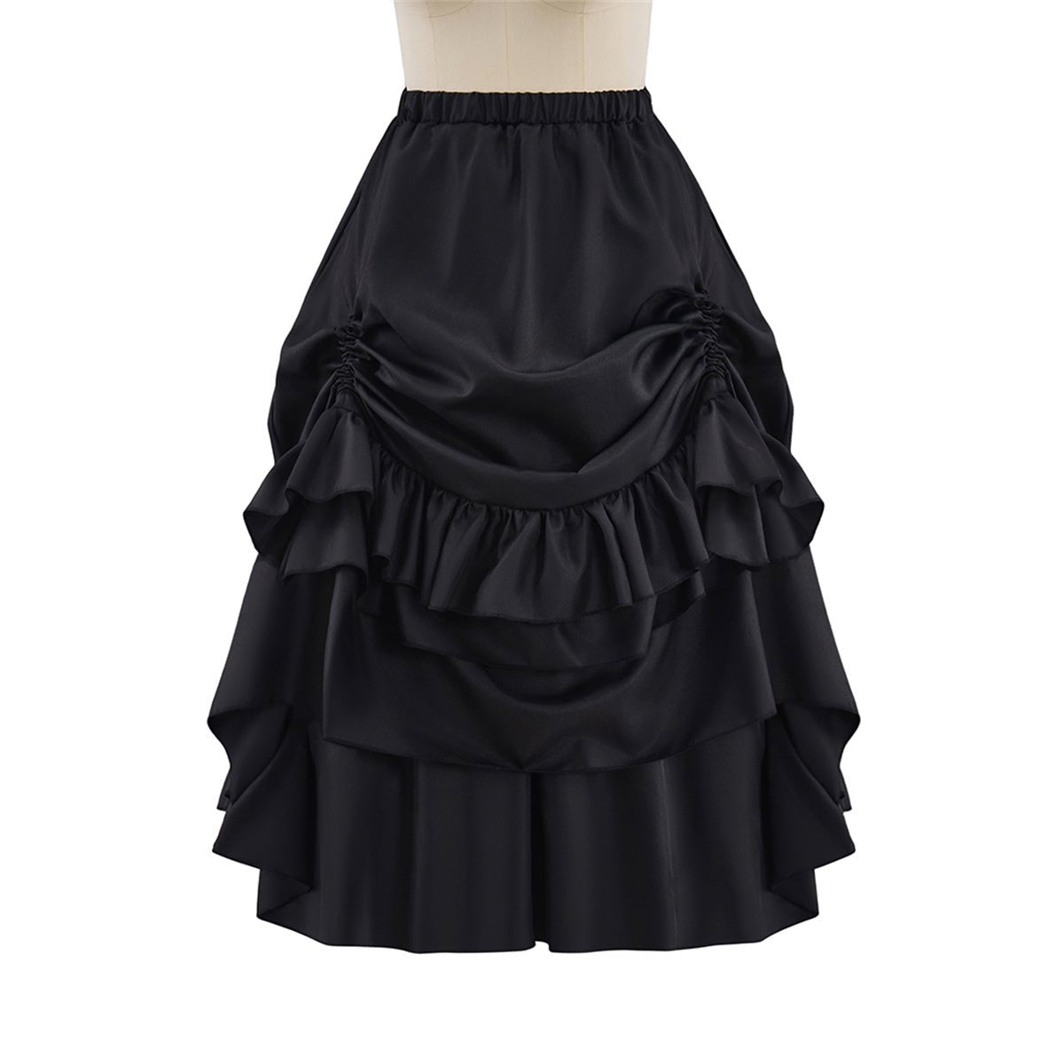 Costume Cosplay Médiéval Gothique Noir Bustier Jupe