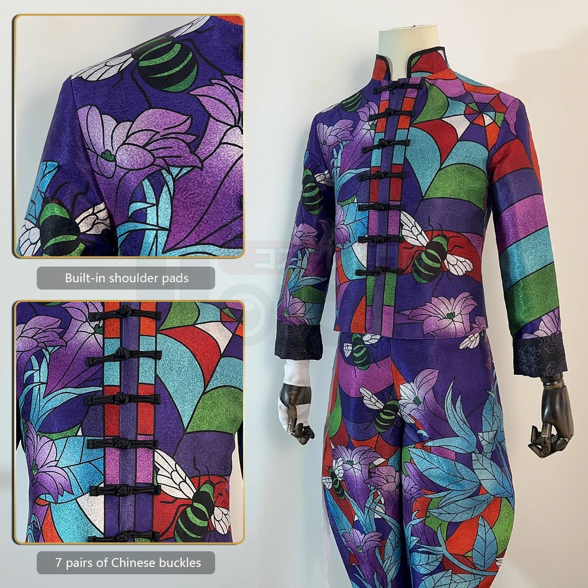 Costume Cosplay Rindo Haitani Tokyo Anime - Veste Rose, Pantalons, Bandages et Perruque