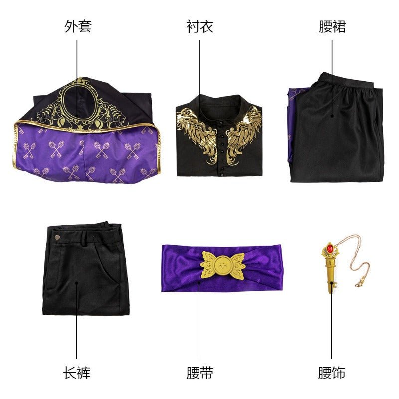 Costume Cosplay Twisted Wonderland Robe de Cérémonie Ensemble Complet Taille XL pour Adultes