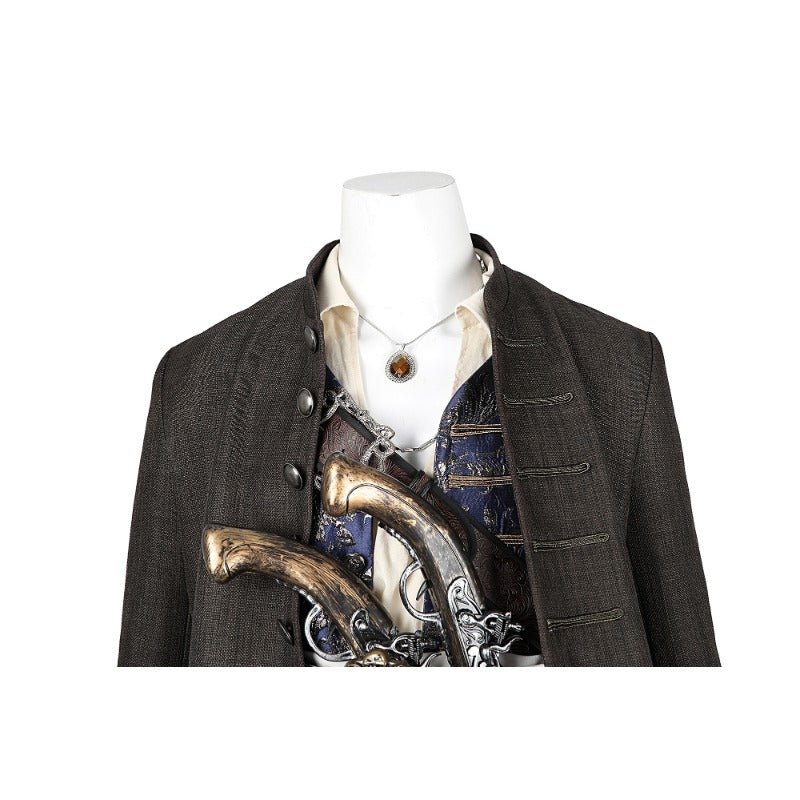 Costume Cosplay Capitaine Jack Sparrow - Ensemble Pirate Adulte de Haute Qualité pour Halloween