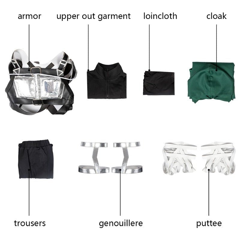 Costume Cosplay Complet Eren Yeager Attaque des Titans Saison 4 Finale