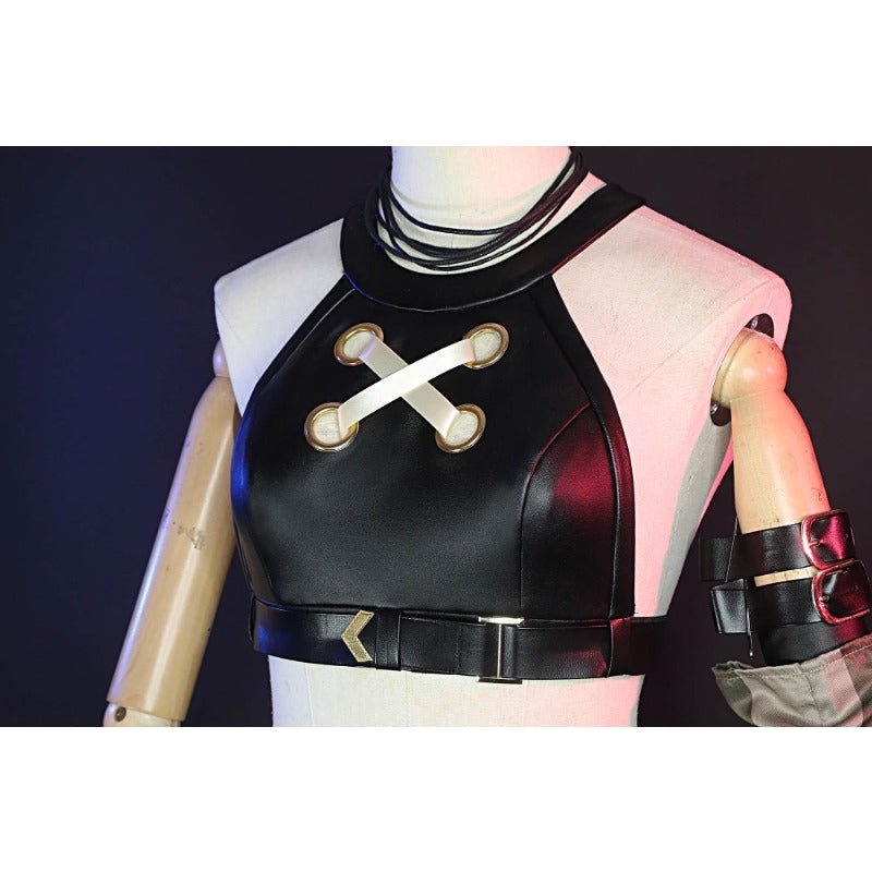 Costume Cosplay Arcane Jinx - Tenue Canon Lâche Crit Loli avec Chaussures, Perruque pour Femmes