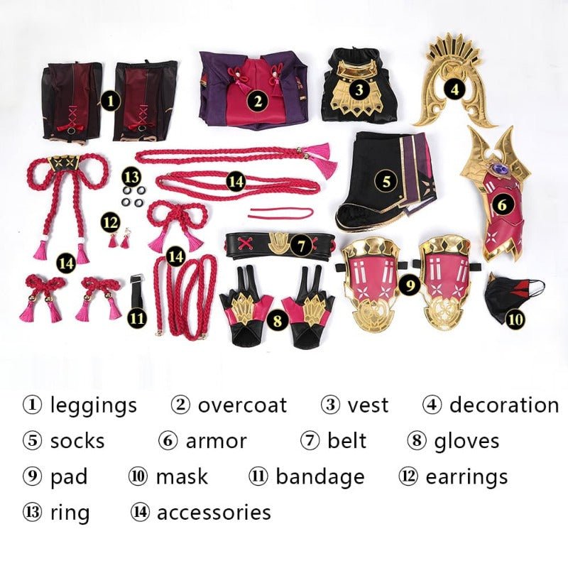 Costume Cosplay Genshin Impact Kuki Shinobu - Tenue Ninja