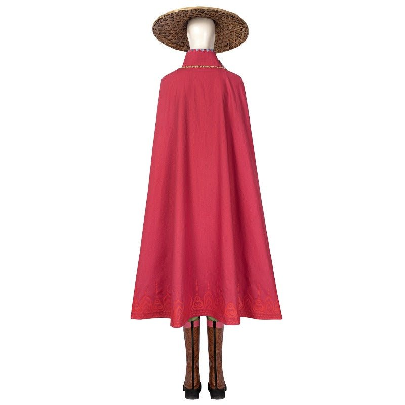 Costume Cosplay Raya Aventure Cape Veste Ensemble Complet Femme Robe Princesse Dragon Halloween