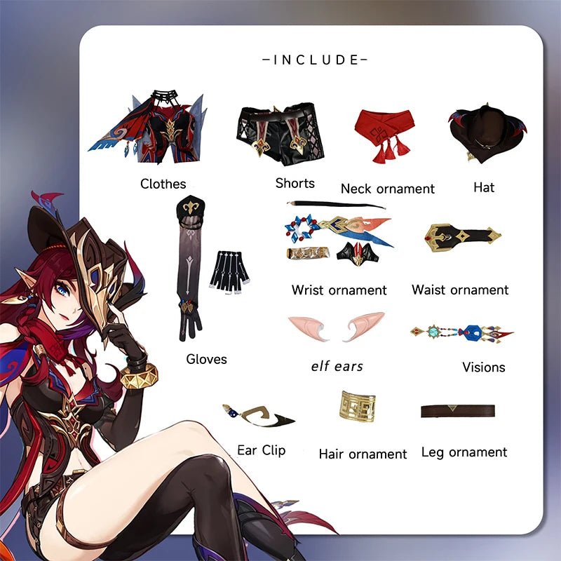 Costume Cosplay Chasca de Genshin Impact - Clan Fleur-Plume de Natlan - Tenue pour Femmes pour Fête d'Halloween