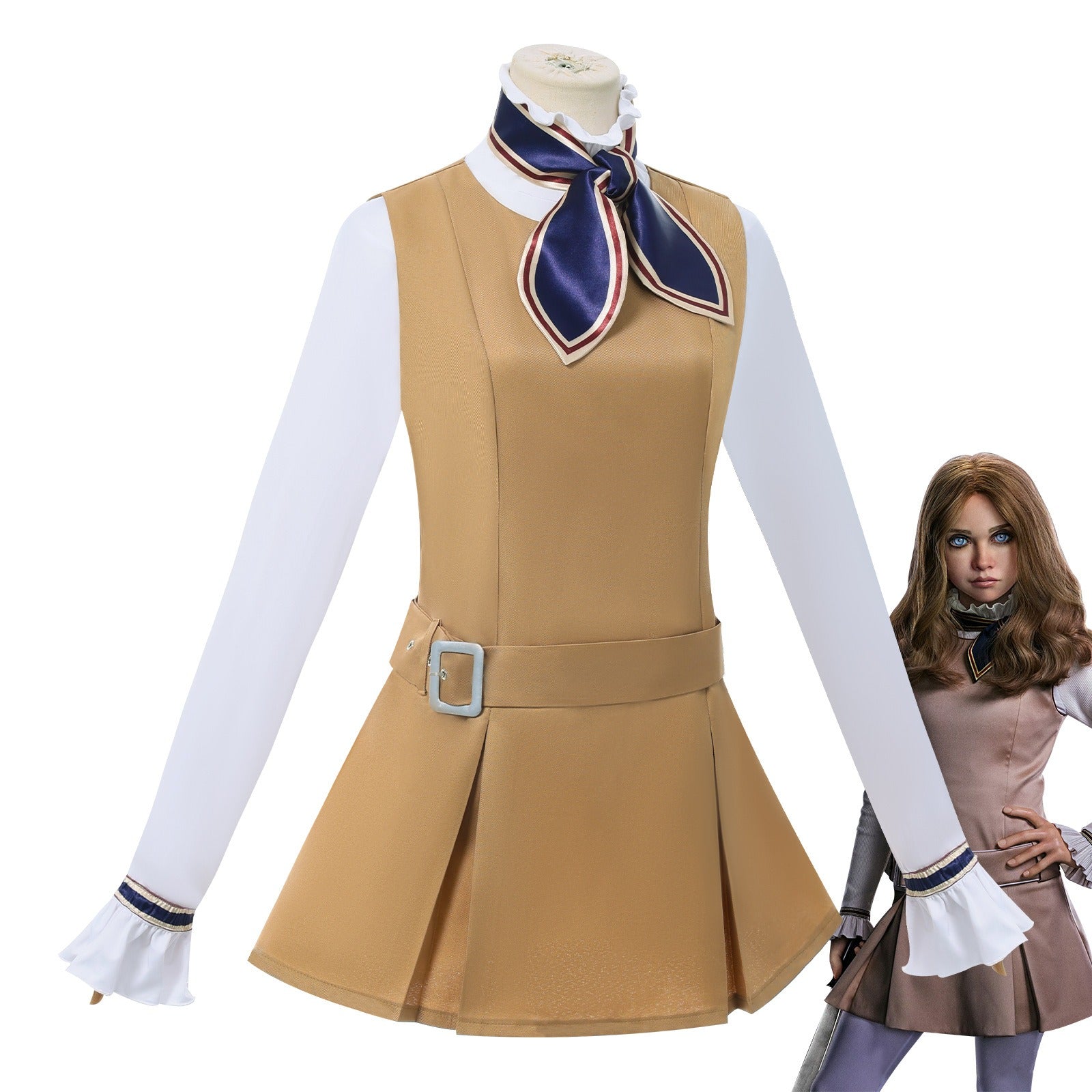 Costume Cosplay M3GAN 2.0 – Tenue pour Halloween et Spectacles pour Adultes et Enfants