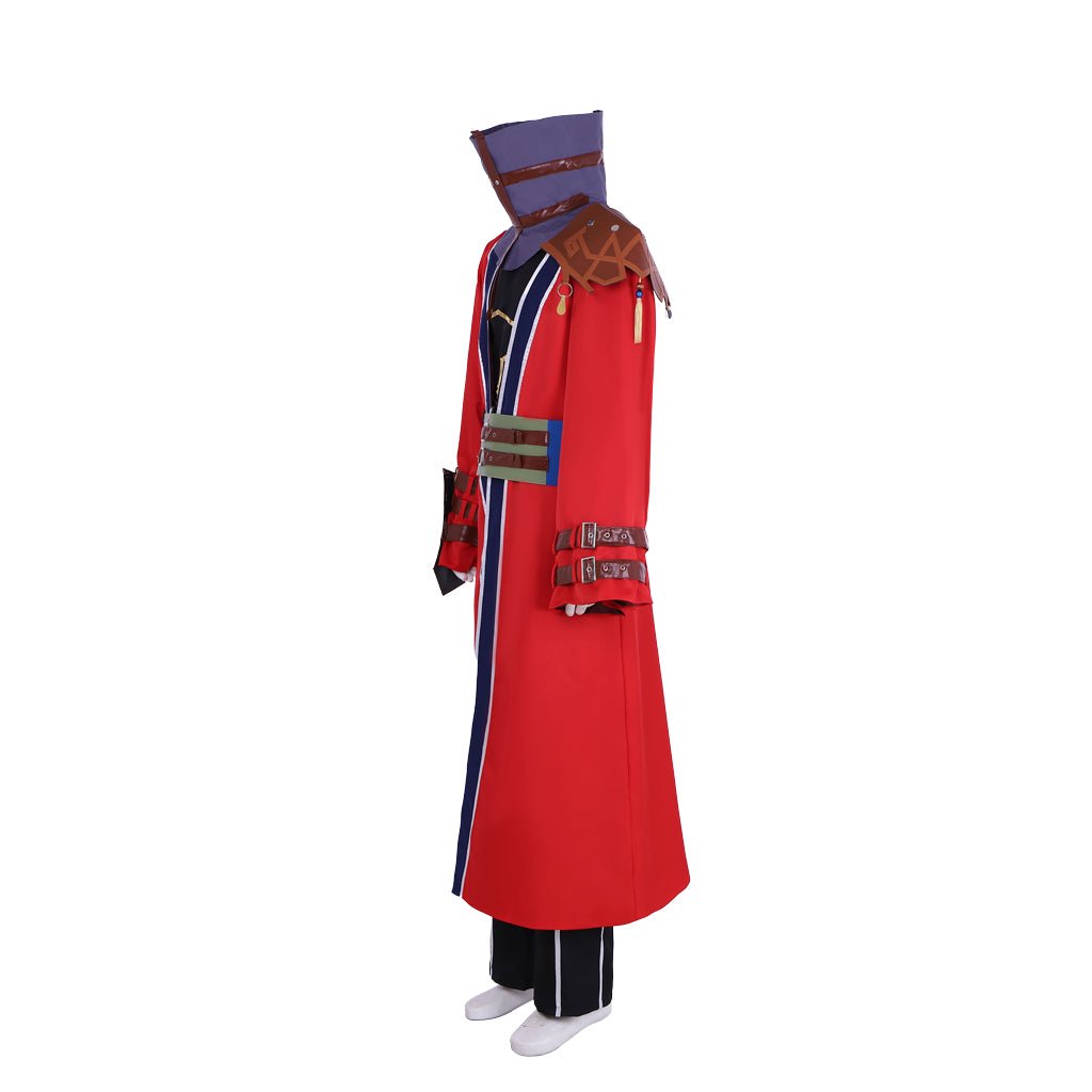 Costume Cosplay Final Fantasy X Auron | Ensemble Complet Rouge pour Rôle Play