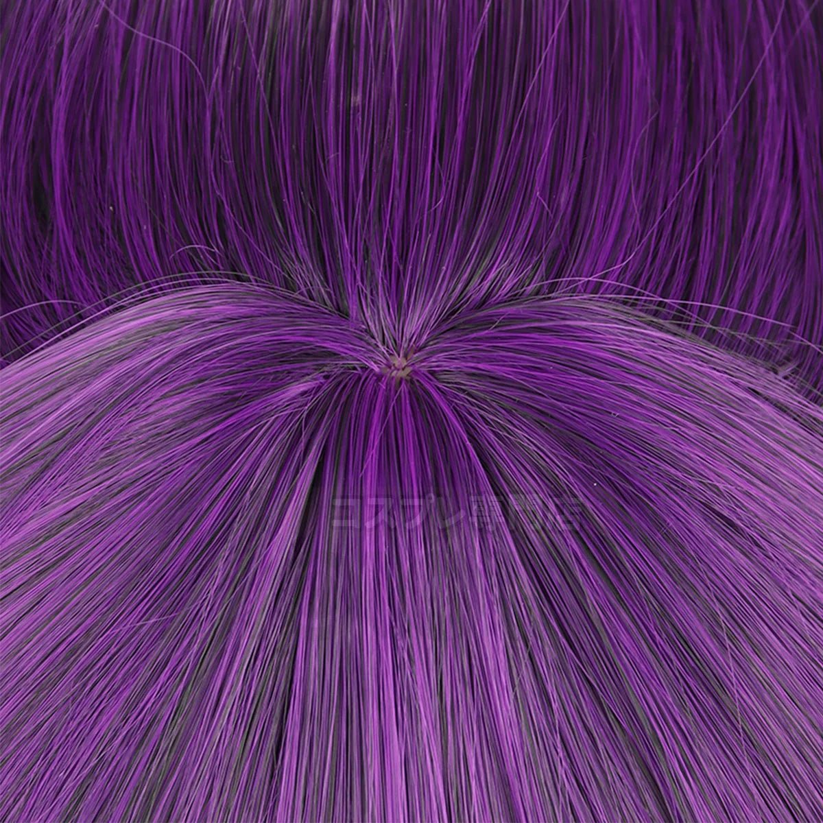 Perruque Cosplay Longue Violette pour Frieren Anime Au-Delà du Voyage Accessoire en Fibre Synthétique Taille Adjustable