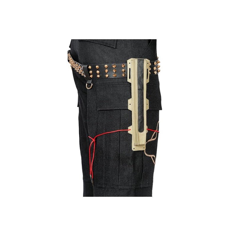 Costume Cosplay Jackie 2077 en Cuir Artificiel Combinaison Noire pour Halloween & Fêtes