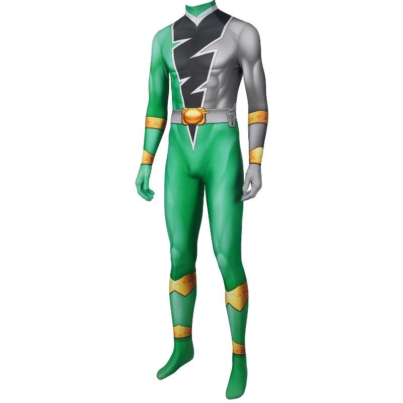 Costume Cosplay Power Rangers Vert - Combinaison pour Fête et Halloween