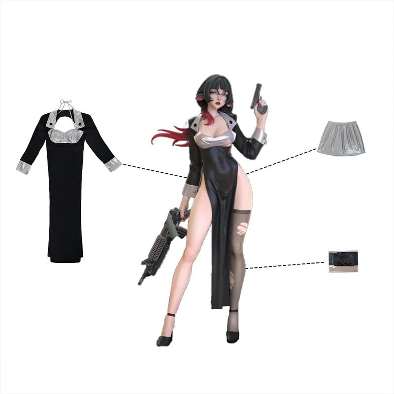 Costume Cosplay Jane Doe Zenless Zone Zero - Uniforme Undercover Noir pour Femme