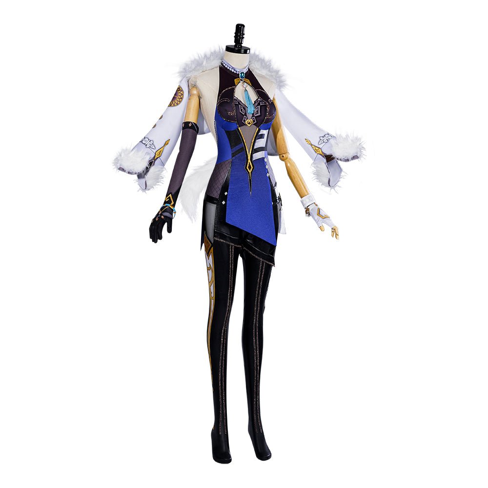 Costume Cosplay Genshin Impact Yelan, Tenue Vallée Orchidée, Ensemble Élégant