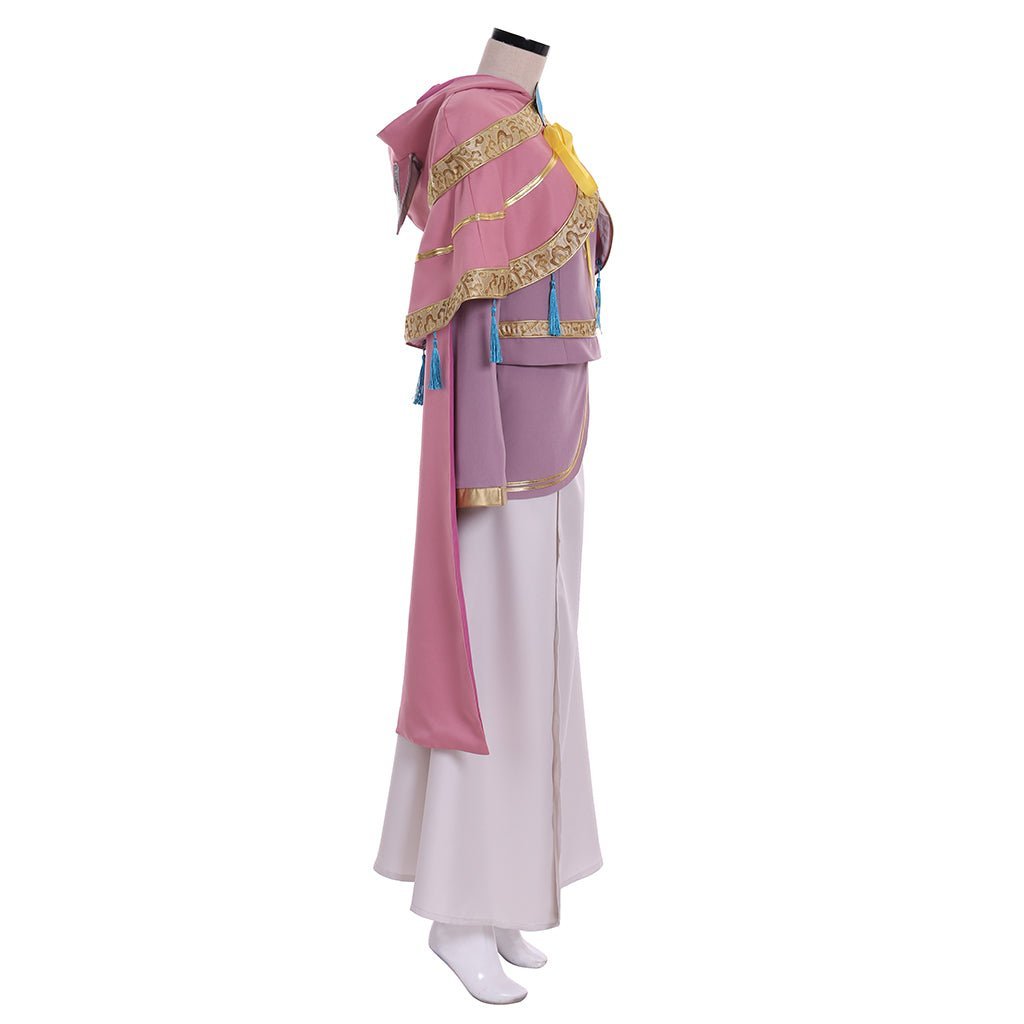 Costume Cosplay Ava de Kingdom Hearts III - Robe à Capuche Rose avec Jupe pour Femmes