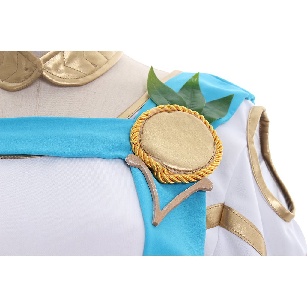 Costume Cosplay Overwatch Mercy Angela Ziegler Skin Jeux d'Été Ensemble Complet