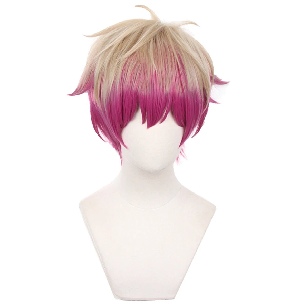 Perruque Cosplay Blue Lock Ness No.8 Bastard Munchen Rose en Fibre Synthétique Taille Adjustable