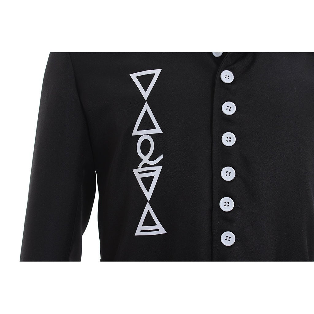 Costume Cosplay Ghost B.C. Ghoul Sans Nom – Long Manteau Noir Unisex Inspiré par le Groupe Suédois Ghost