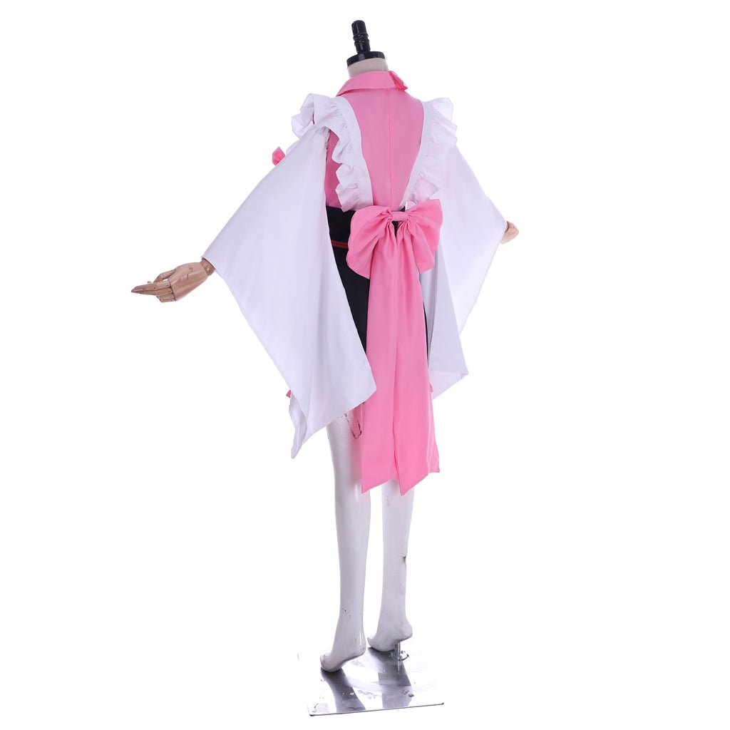 Costume Cosplay Demon Slayer Kanroji Mitsuri Tenue de Soubrette