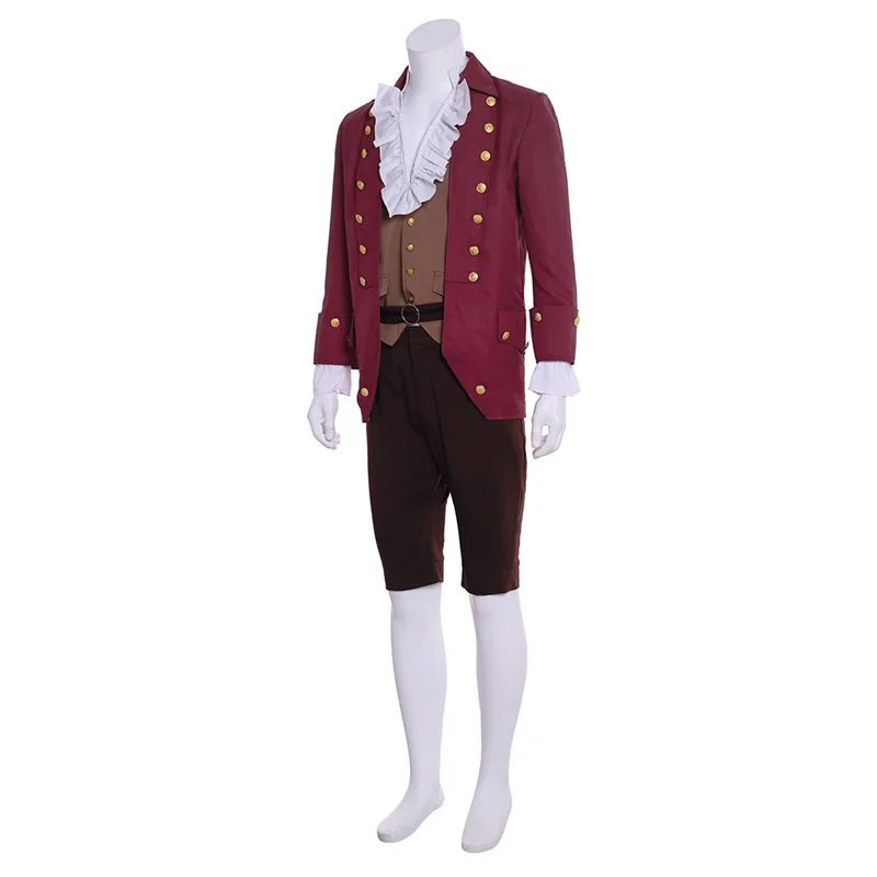 Costume Prince Rococo 18e Siècle | Uniforme Noble Cour Coloniale Médiéval pour Halloween Cosplay