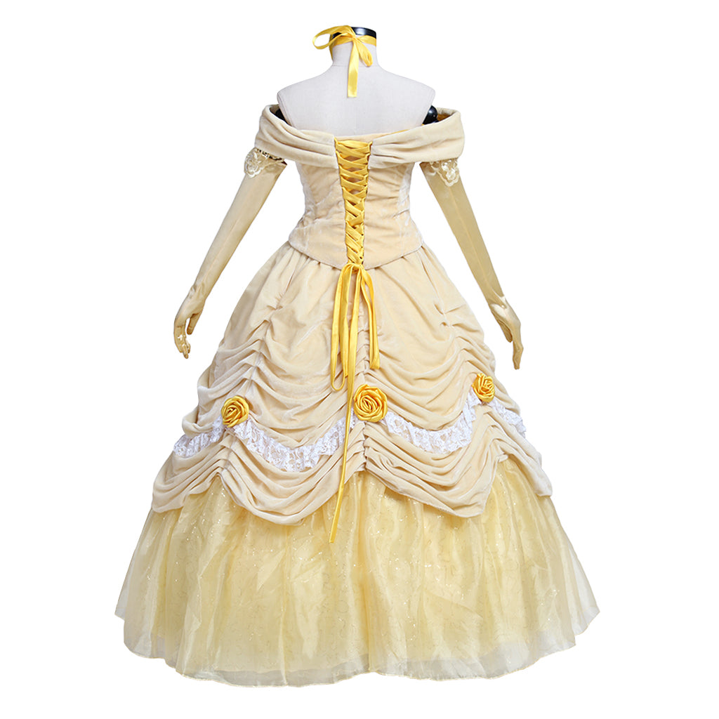 Costume Cosplay Belle - La Belle et la Bête | Robe Princesse Disney pour Halloween et Événements