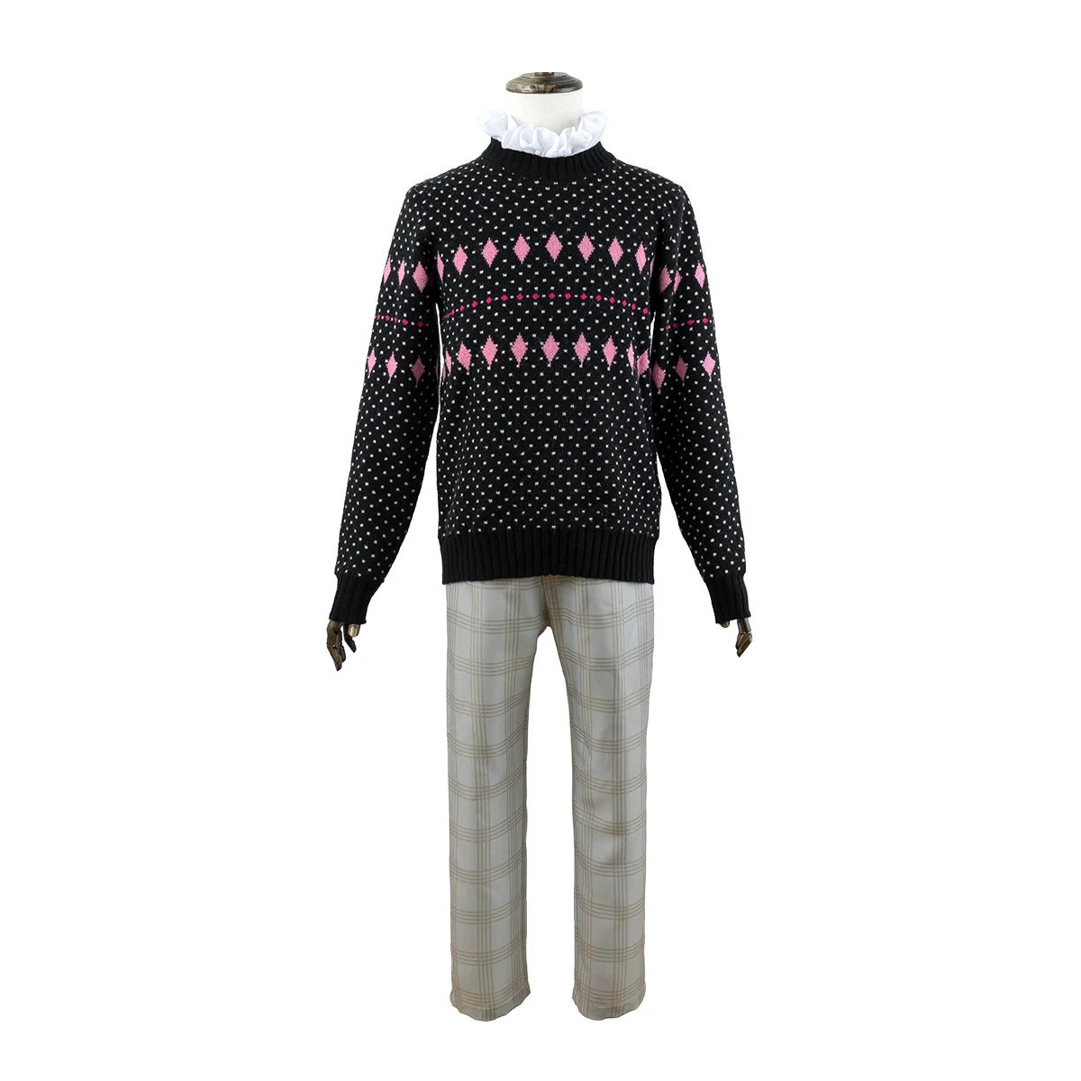 Costume Cosplay Chigiri Blue Lock avec Perruque, Sweater, Pantalon et Sac