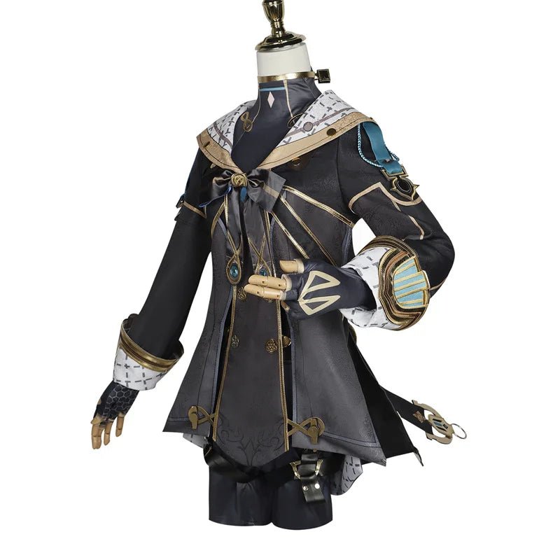 Costume Cosplay Genshin Impact Fontaine Freminet Uniforme de Magicien avec Chapeau pour Femmes