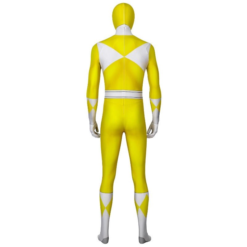 Costume Cosplay Ranger Jaune MMPR - Combinaison Power Rangers Tenue Ranger Jaune