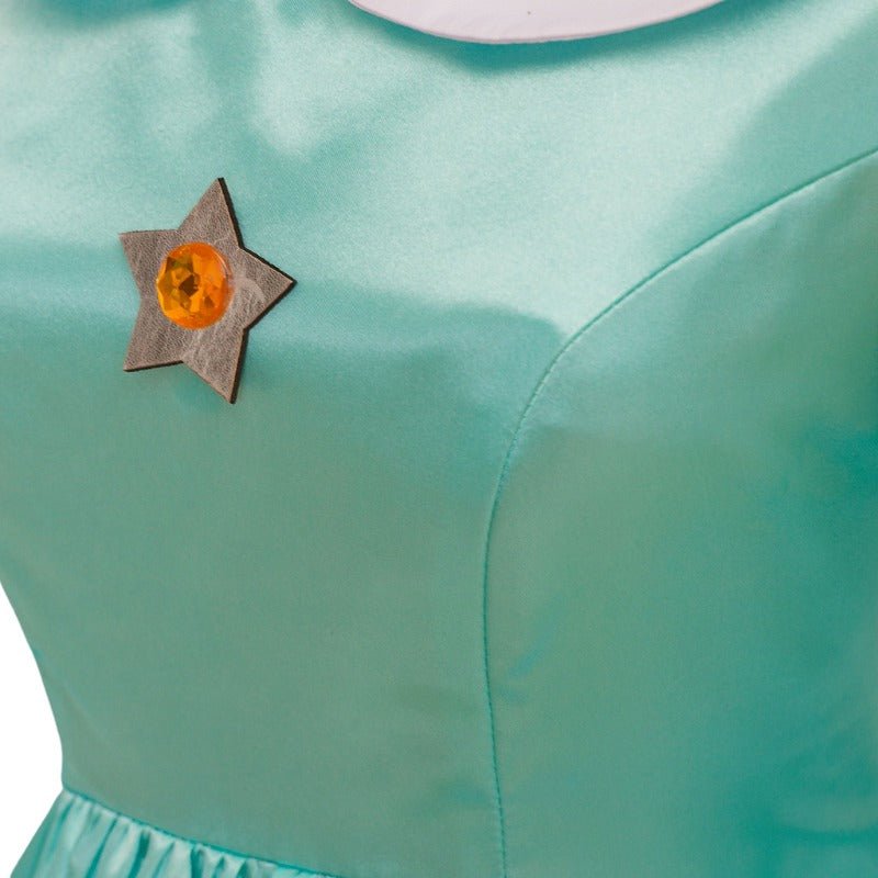 Costume Cosplay Princesse Rosalina - Robe Longue Bleue avec Couronne pour Femmes et Ados