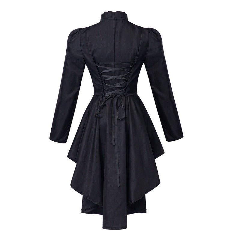Robe Cocktail Gothique Médiévale Vintage – Costume Cosplay Femme à Manches Longues