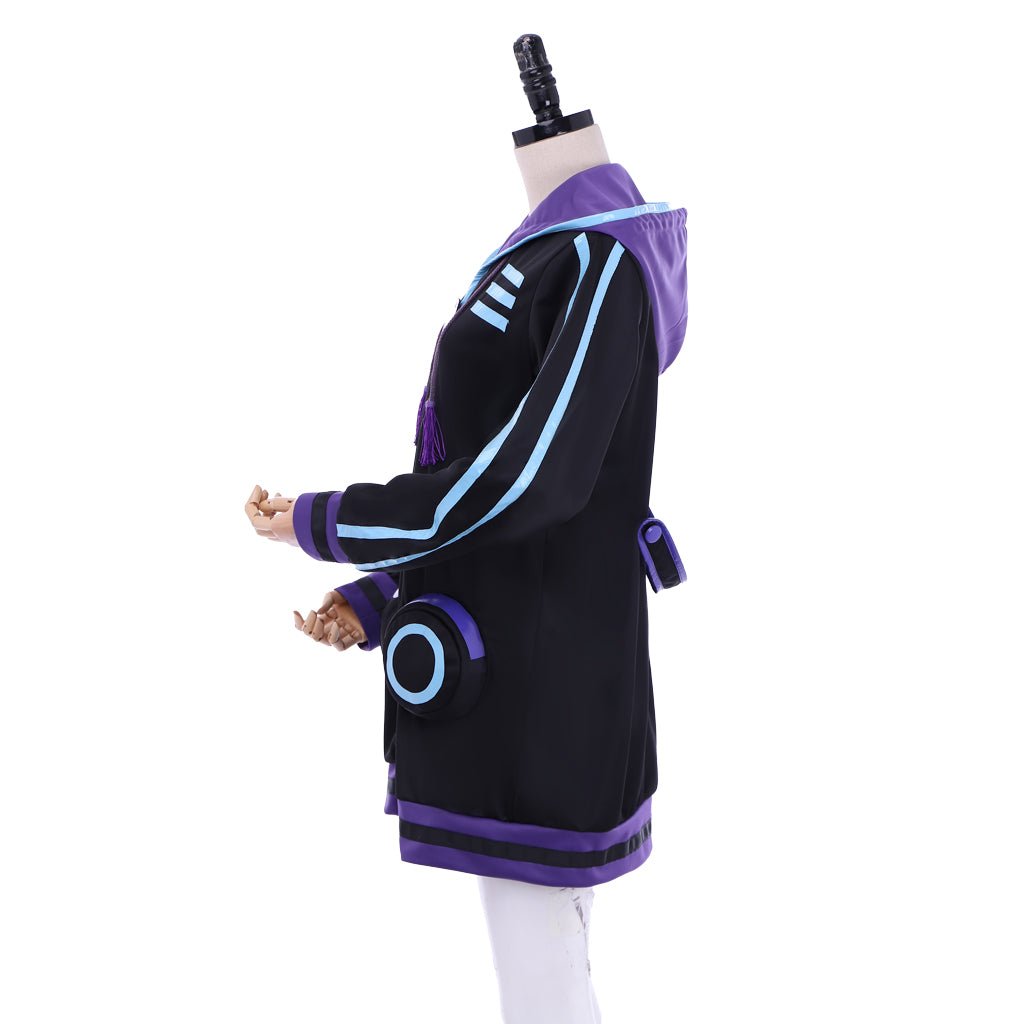 Costume Cosplay Netune Purple Heart Hoodie - Hyperdimension Neptunia Veste Noire