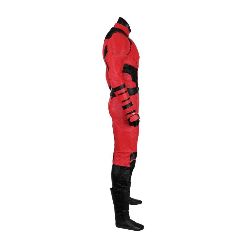 Costume Cosplay Daredevil en Cuir Rouge - Tenue de Combat de Matt Murdock - Ensemble Complet