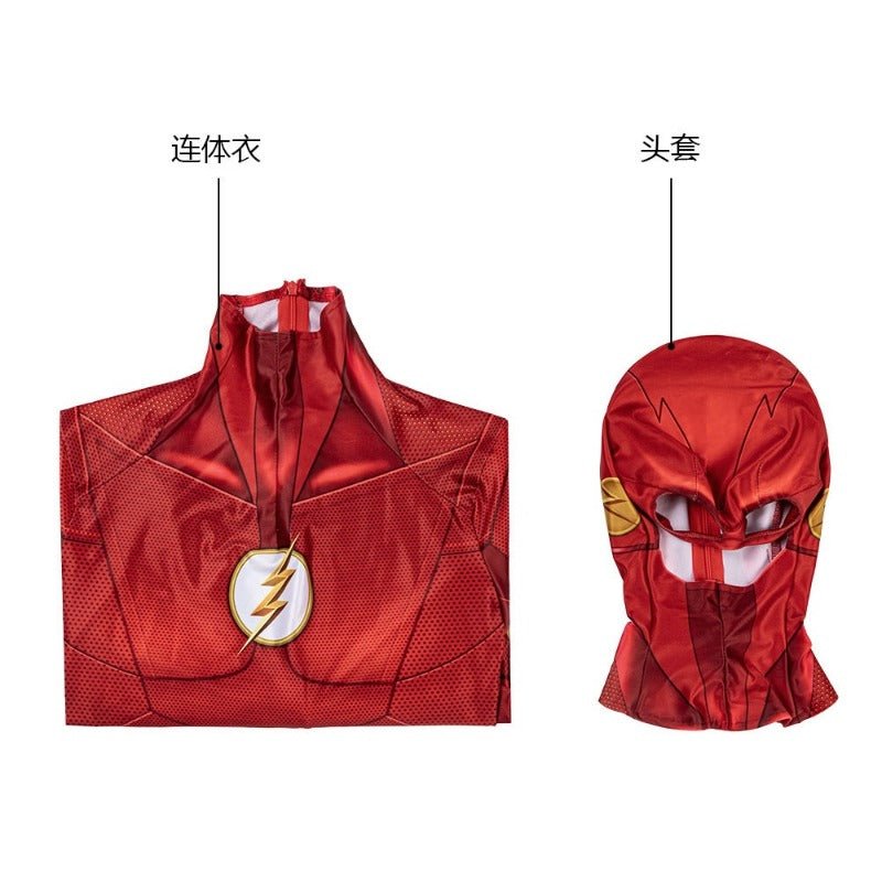Costume Cosplay Barry Allen Saison 5 The Flash Combinaison Masque Ensemble Complet Impression 3D