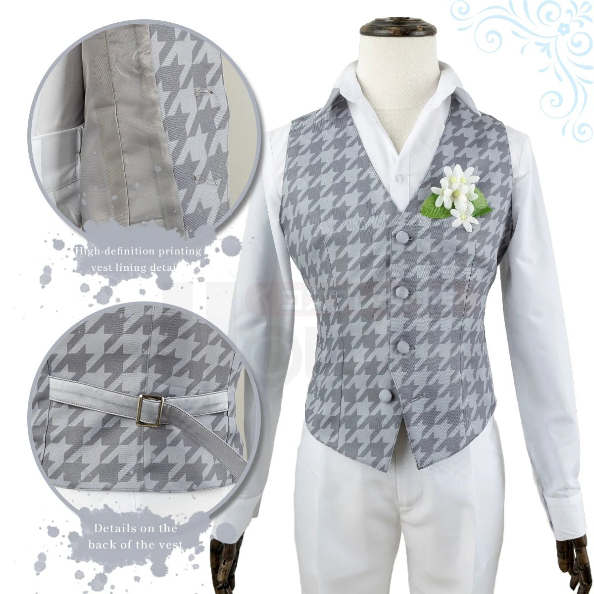 Costume Cosplay Nagi de Blue Lock avec Perruque et Tuxedo
