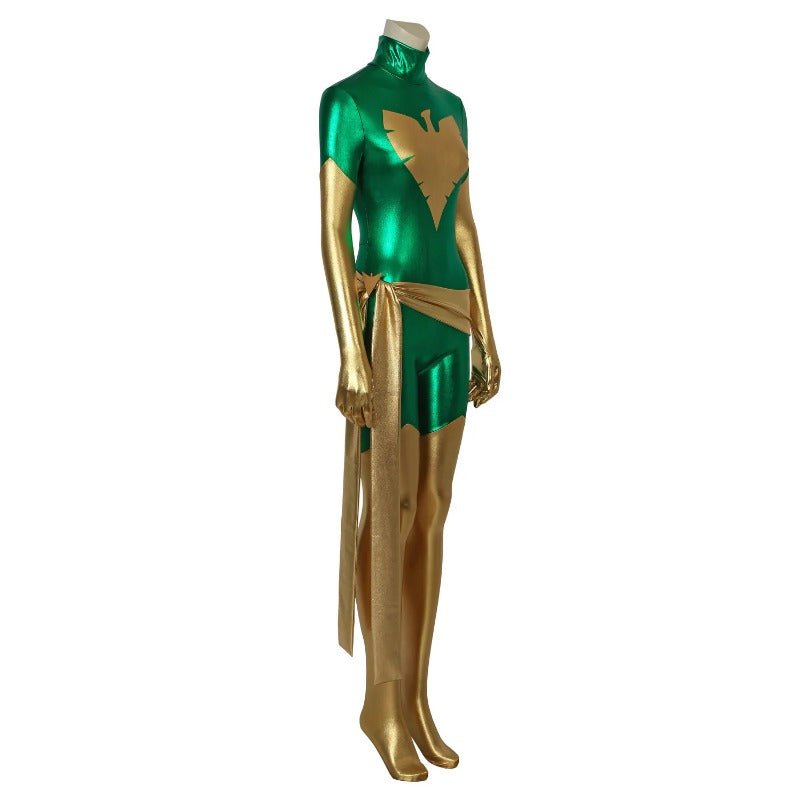 Costume Cosplay Jean Grey Dark Phoenix X-Men Vert pour Halloween