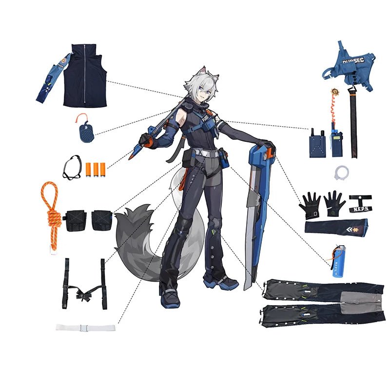 Costume Cosplay Seth Lowell Officier Débutant de Zenless Zone Zero pour Homme Fête d'Halloween