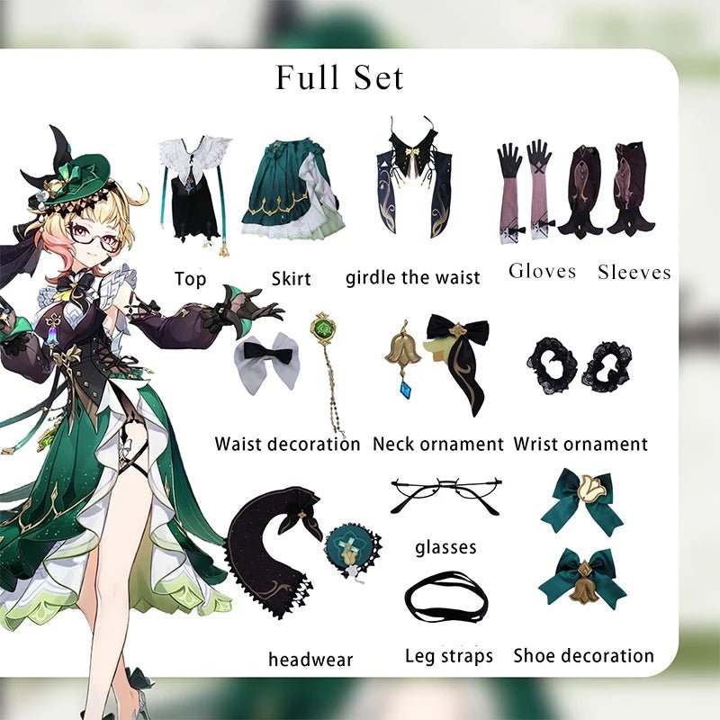 Costume Cosplay Emilie de Genshin Impact - Designer de Parfum - Costume Femme pour Halloween et Jeu de Rôle