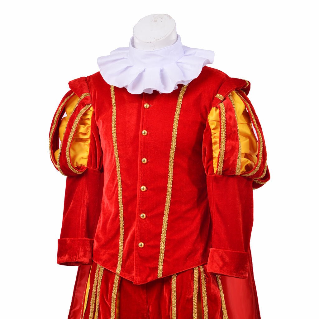 Costume de Cosplay Renaissance Tudor pour Homme - Costume de Roi de l'Ère Elizabethain avec Chapeau | L'AniMirage Série Médiévale