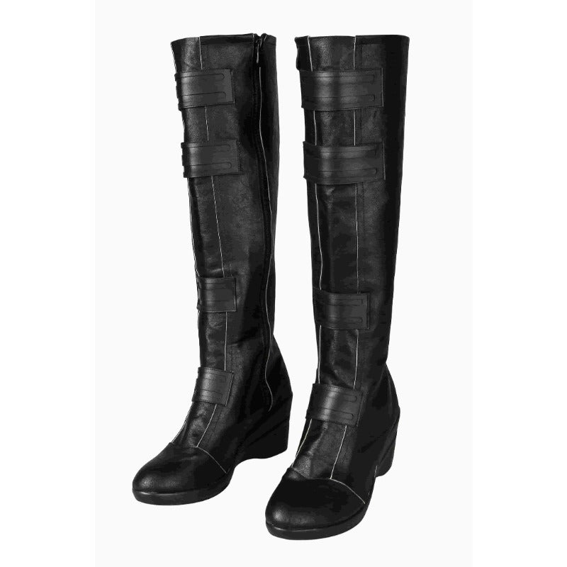 Costume Cosplay Black Widow Natasha Romanoff pour Halloween - Combinaison Imprimée Noire