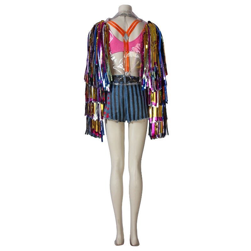 Costume Cosplay Harley Quinn Arc-en-Ciel Haut de Gamme pour Halloween