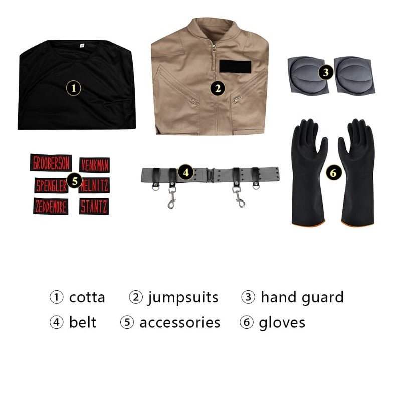 Costume Cosplay Male Gary Grooberson - Combinaison Ghostbusters avec Accessoires, Options Sur Mesure