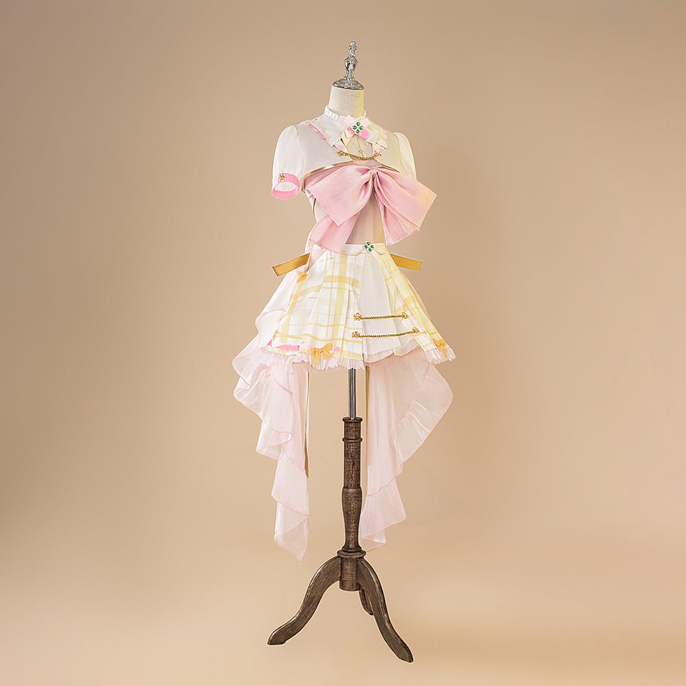 Costume Cosplay VTuber Ace Taffy - Robe Rose pour Fans d'Idols Virtuelles